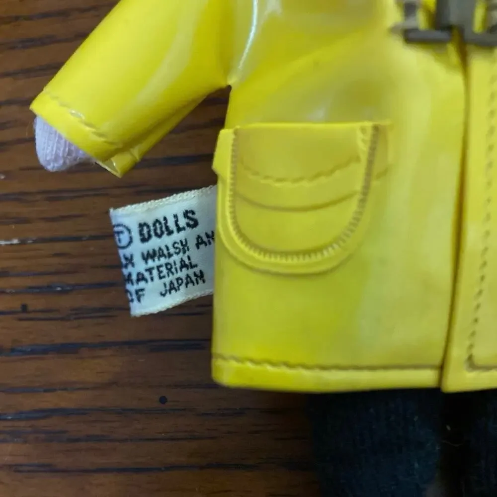 VTG JOAN WALSH ANGLUND Cloth Pocket Doll SLEEPYTIME Girl Raincoat Boy Pair Dolly